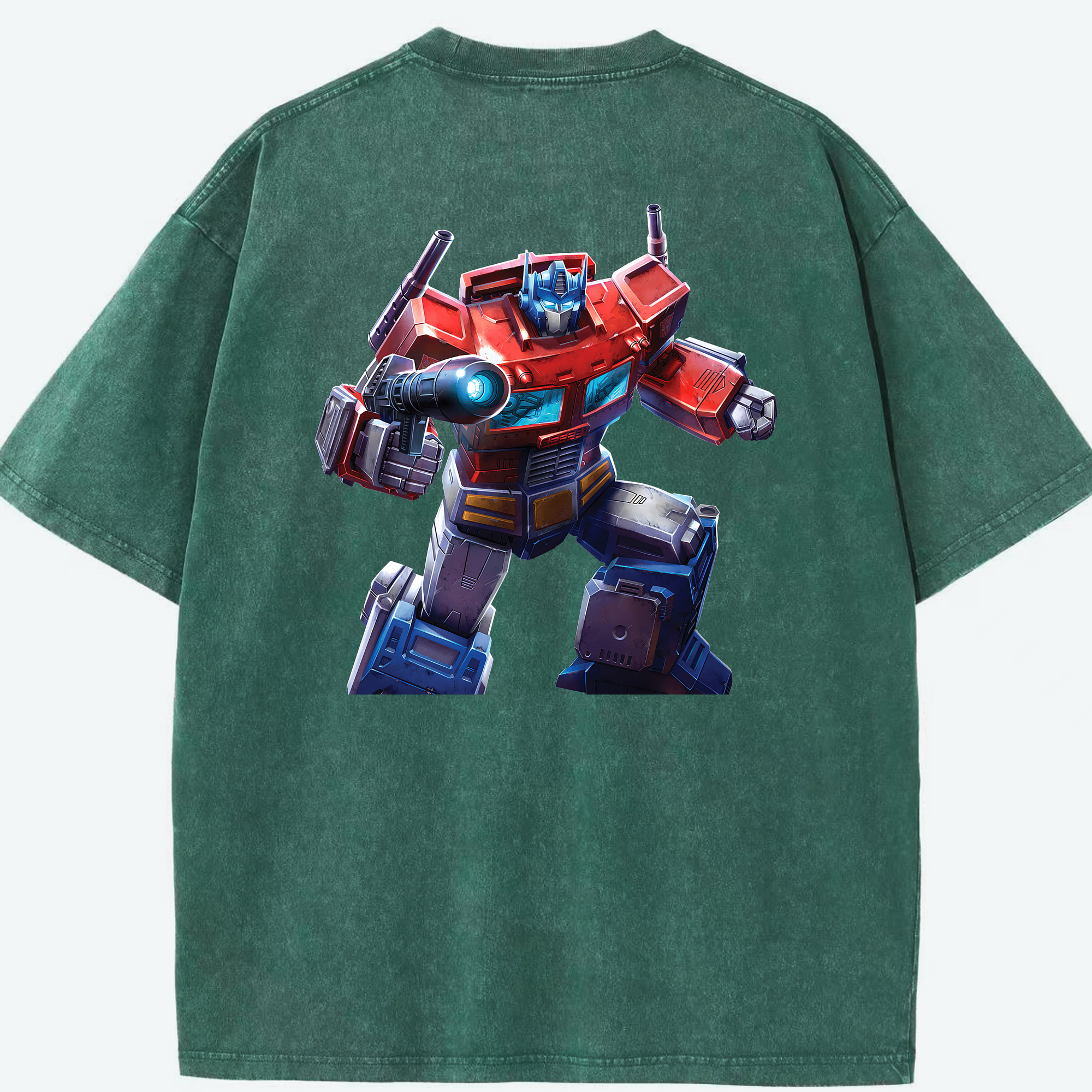（画像用） Transformers トランスフォーマー 綿100% ヴィンテージ風 半袖Tシャツ（背面プリント）